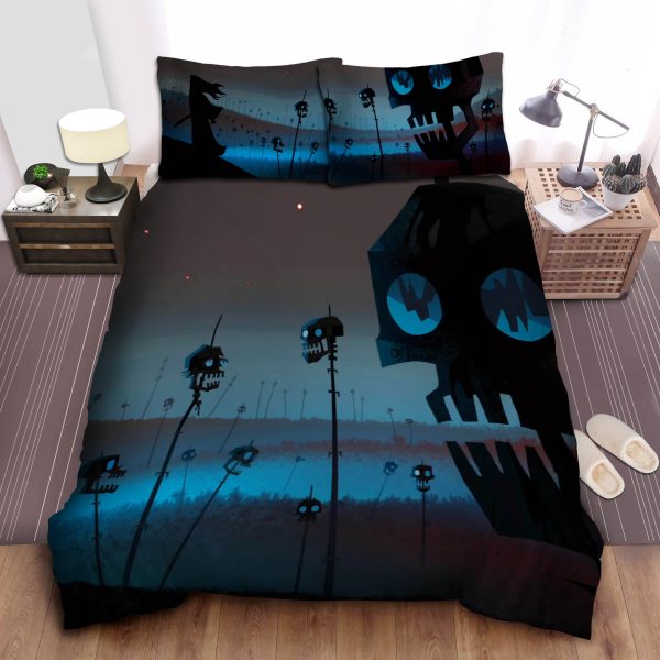 Samurai Jack On The Field Of Skull Duvet Cover Bedroom Sets Comfortable Bedding Sets