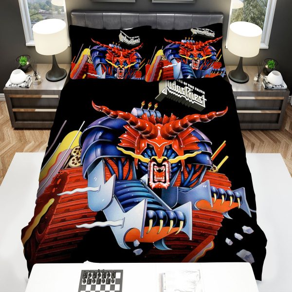 Judas Priest With The Metal Monster On The Defenders Of The Faith Album Cover Duvet Cover Bedroom Sets Comfortable Bedding Sets