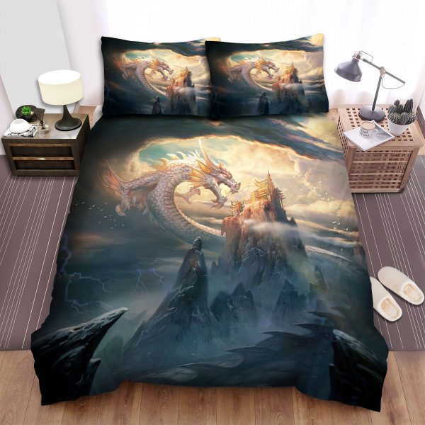 The Mythical Creature - The Oriental Dragon In The Heaven Duvet Cover Bedroom Sets Comfortable Bedding Sets