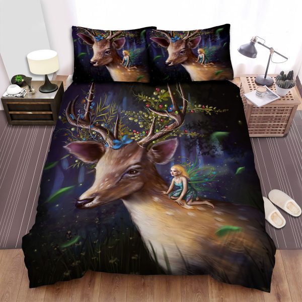 The Deer And The Fairy Duvet Cover Bedroom Sets Comfortable Bedding Sets