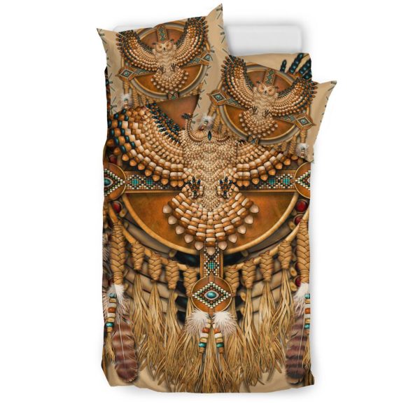 Gold Owl Native American Duvet Cover Bedroom Sets Comfortable Bedding Sets