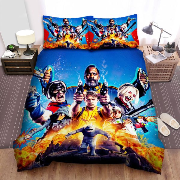 The Suicide Squad Original Movie Poster Duvet Cover Bedroom Sets Comfortable Bedding Sets