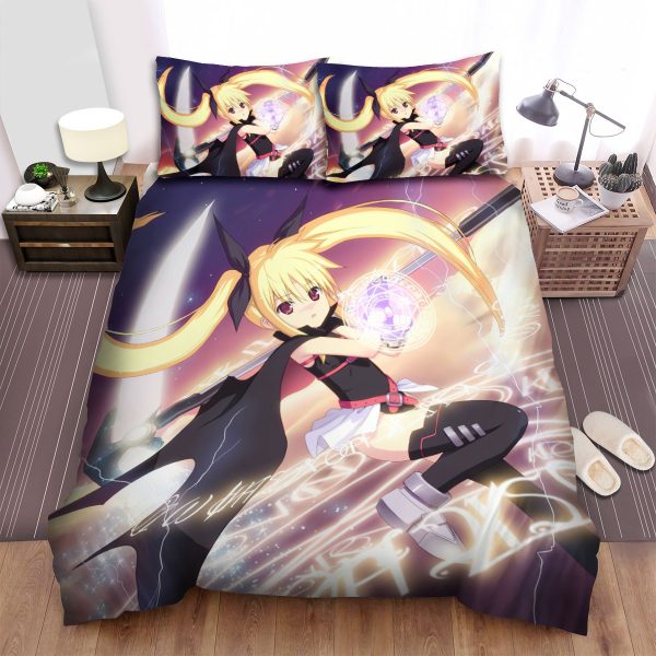 Magical Girl Lyrical Nanoha Lightning Form Of Fate Testarossa Artwork Duvet Cover Bedroom Sets Comfortable Bedding Sets