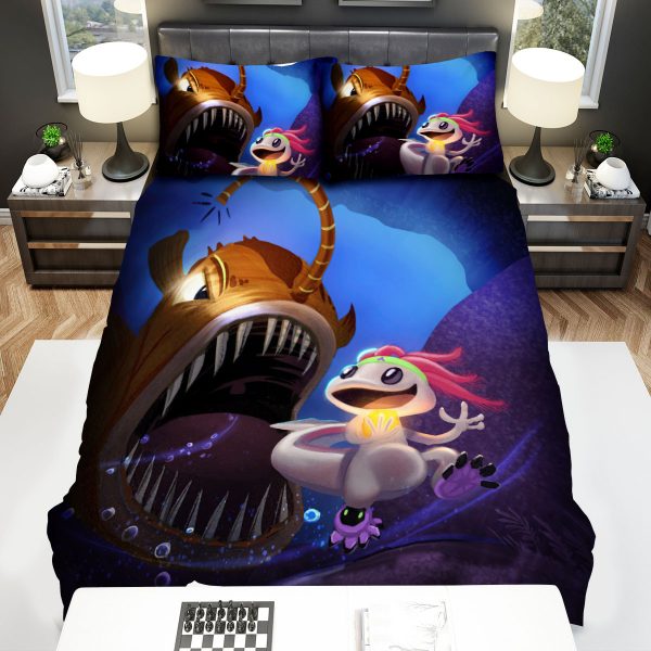 The Wild Animal - The Axolotl And The Hunter Duvet Cover Bedroom Sets Comfortable Bedding Sets