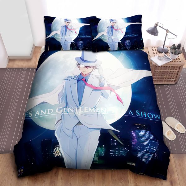 Kaito Kid Moon And City Background Duvet Cover Bedroom Sets Comfortable Bedding Sets