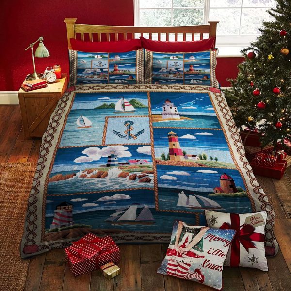 Sailboat And Lighthouse Duvet Cover Bedroom Sets Comfortable Bedding Sets
