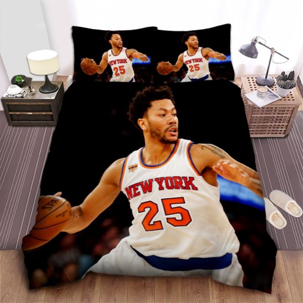 New York Knicks Derrick Rose Moment Duvet Cover Bedroom Sets Comfortable Bedding Sets