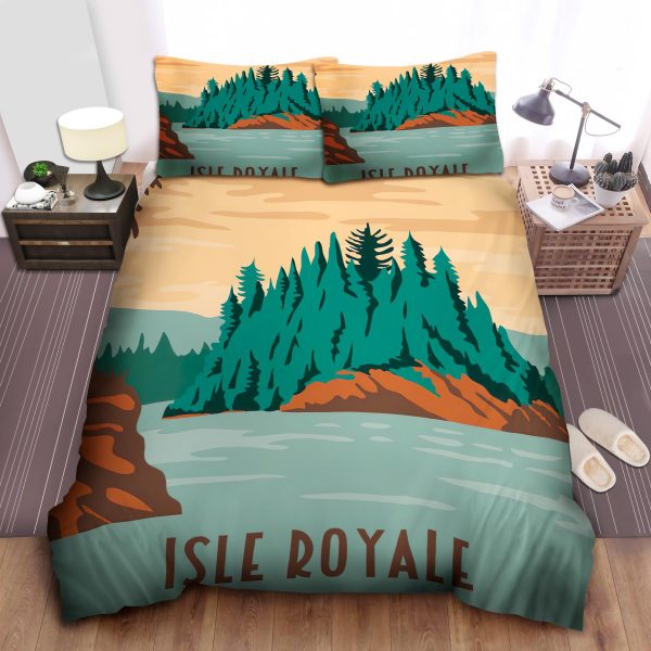 Michigan Isle Royale National Park Digital Painting Duvet Cover Bedroom Sets Comfortable Bedding Sets