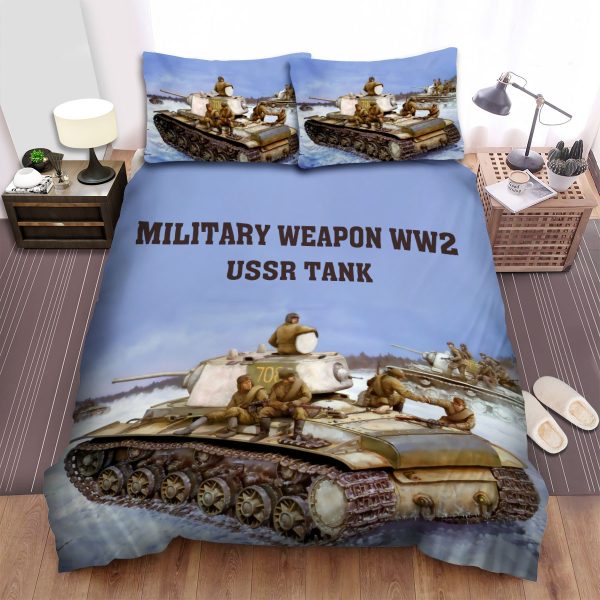 Military Weapon Ww2. Ussr Tank Climbing On KStyle 1 Duvet Cover Bedroom Sets Comfortable Bedding Sets