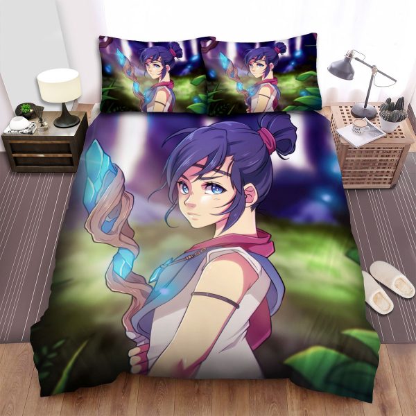 Kena: Bridge Of Spirits - Kena In The Forest Art Duvet Cover Bedroom Sets Comfortable Bedding Sets