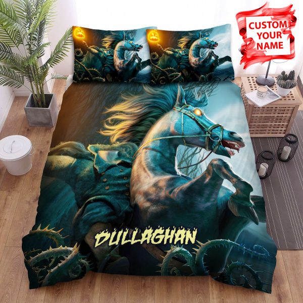 Personalized Halloween The Headless Horseman Stopped By The Horns Duvet Cover Bedroom Sets Comfortable Bedding Sets