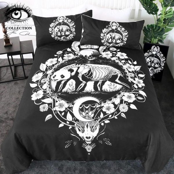 Panda Black Duvet Cover Bedroom Sets Comfortable Bedding Sets