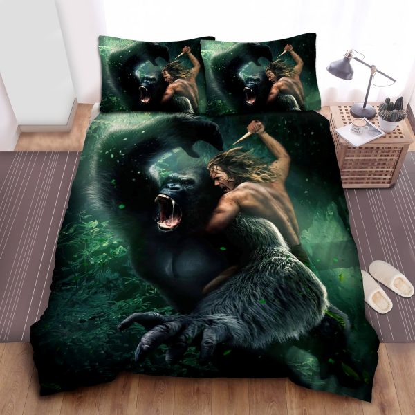 Tarzan Fighting With Kong Duvet Cover Bedroom Sets Comfortable Bedding Sets