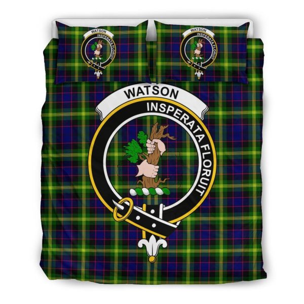 Watson Clan Badge Tartan Duvet Cover Bedroom Sets Comfortable Bedding Sets
