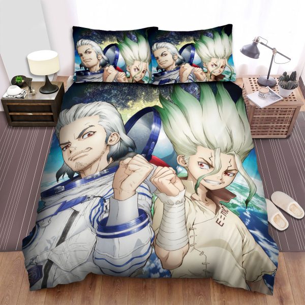 Dr. Stone Reboot Senku In Space Duvet Cover Bedroom Sets Comfortable Bedding Sets