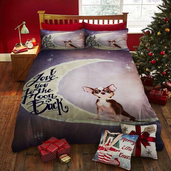 Chihuahua Love You To The Moon And Back Duvet Cover Bedroom Sets Comfortable Bedding Sets