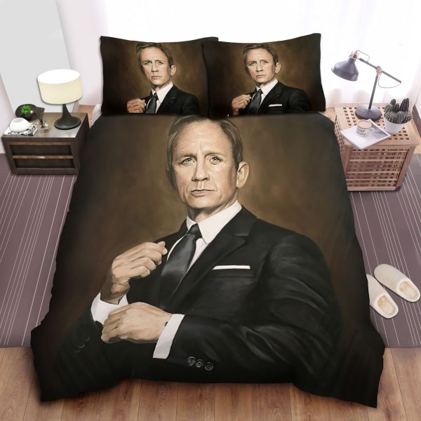 James Bond Daniel Craig Portrait Duvet Cover Bedroom Sets Comfortable Bedding Sets
