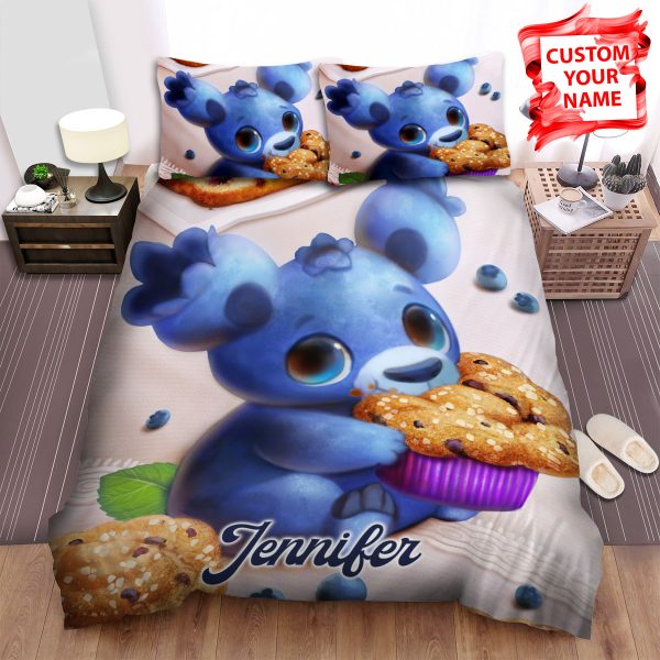 Blueberry Muffin Bear Artwork Duvet Cover Bedroom Sets Comfortable Bedding Sets