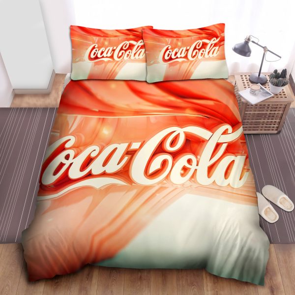 Coca-Cola Logo In 3d Artwork Duvet Cover Bedroom Sets Comfortable Bedding Sets