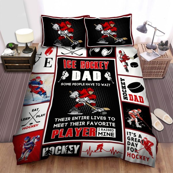 Hockey Dad Some People Have To Wait Duvet Cover Bedroom Sets Comfortable Bedding Sets
