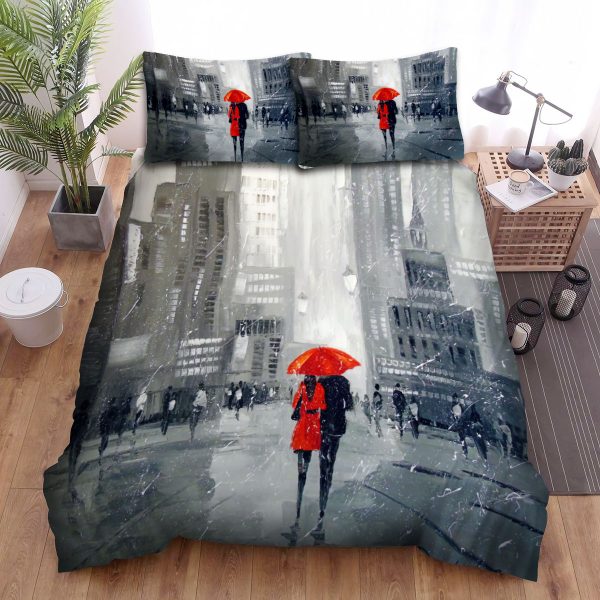 Together In New York Oil Painting Duvet Cover Bedroom Sets Comfortable Bedding Sets