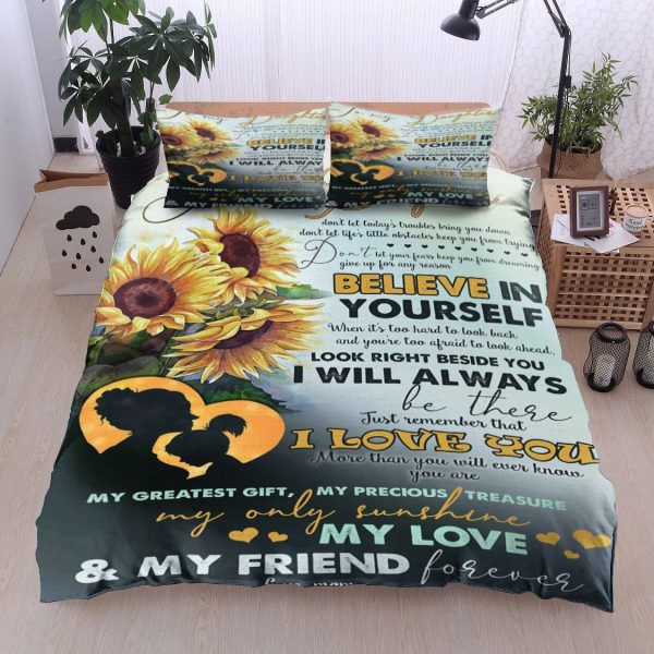 Personalized To My Daughter Sunflower From Mom Remember That I Love You Duvet Cover Bedroom Sets Comfortable Bedding Sets