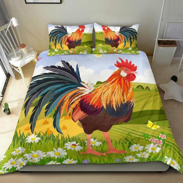 Rooster In Garden Duvet Cover Bedroom Sets Comfortable Bedding Sets