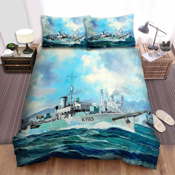 Frigate, The K193 Frigate Art Duvet Cover Bedroom Sets Comfortable Bedding Sets