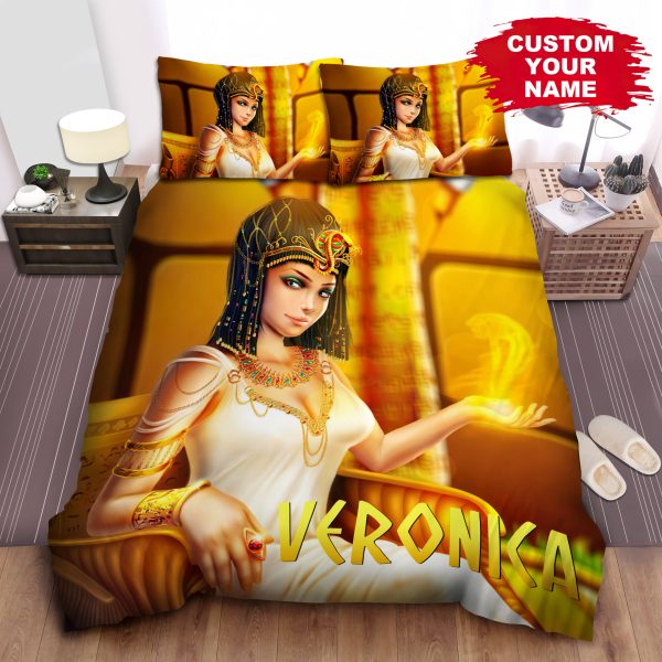 Personalized The Beauty Of Queen Cleopatra Digital Art Duvet Cover Bedroom Sets Comfortable Bedding Sets