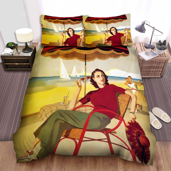 California Laguna Beach Vintage Travel Duvet Cover Bedroom Sets Comfortable Bedding Sets