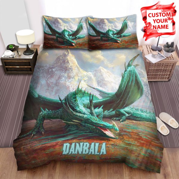Personalized Mint Dragon Duvet Cover Bedroom Sets Comfortable Bedding Sets