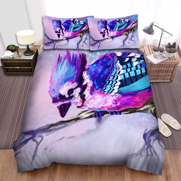 The Wildlife - The Blue Jay Looking Down Art Duvet Cover Bedroom Sets Comfortable Bedding Sets