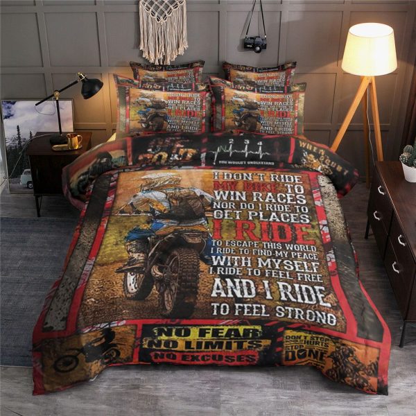 Motocross I Ride To Feel Strong Duvet Cover Bedroom Sets Comfortable Bedding Sets