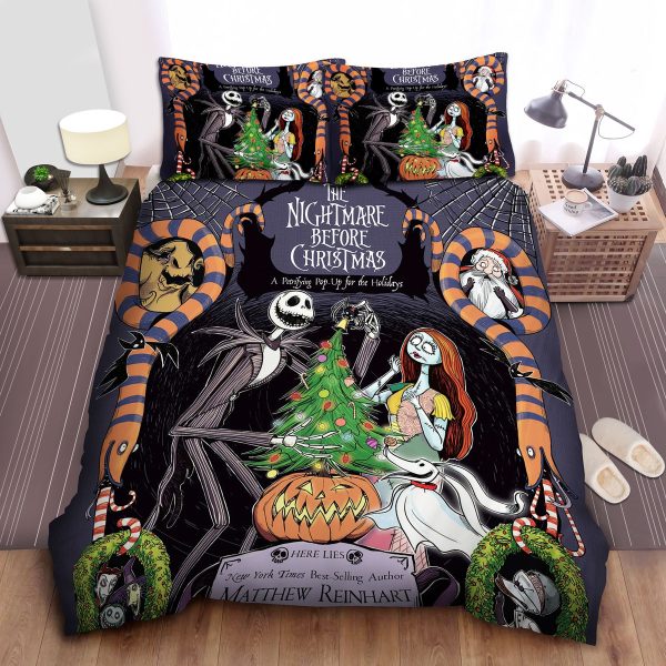The Nightmare Before Christmas Jack & Sally Preparing For Christmas Duvet Cover Bedroom Sets Comfortable Bedding Sets