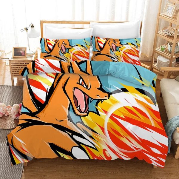 Pokemon Pikachu Charizard Duvet Cover Bedroom Sets Comfortable Bedding Sets