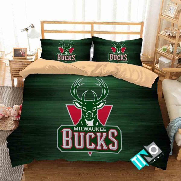 Nba Milwaukee Bucks 1 Logo 3ds N Duvet Cover Bedroom Sets Comfortable Bedding Sets