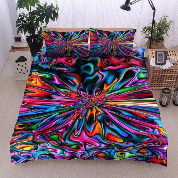 Hippie Tye Dye Hologram Duvet Cover Bedroom Sets Comfortable Bedding Sets