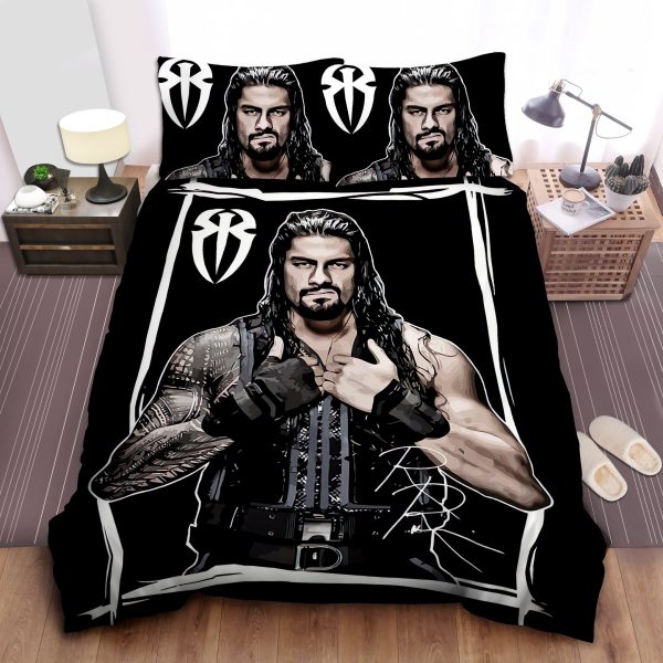 Roman Reigns Signature Pose Artwork Duvet Cover Bedroom Sets Comfortable Bedding Sets