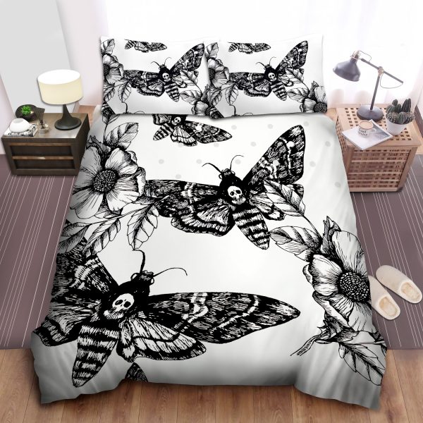 Black Death Moth Duvet Cover Bedroom Sets Comfortable Bedding Sets