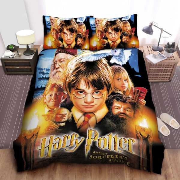Harry Potter And The Sorcerer's Stone Movie Poster Duvet Cover Bedroom Sets Comfortable Bedding Sets