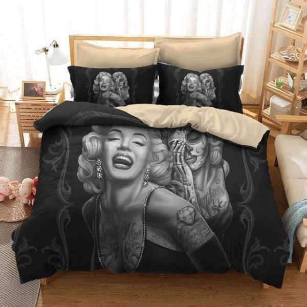 Marilyn Monroe Skull Duvet Cover Bedroom Sets Comfortable Bedding Sets