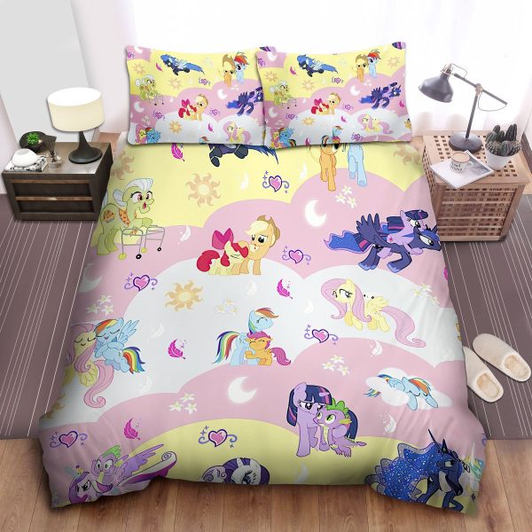 My Little Pony Cute Ponies All Over Pattern Duvet Cover Bedroom Sets Comfortable Bedding Sets