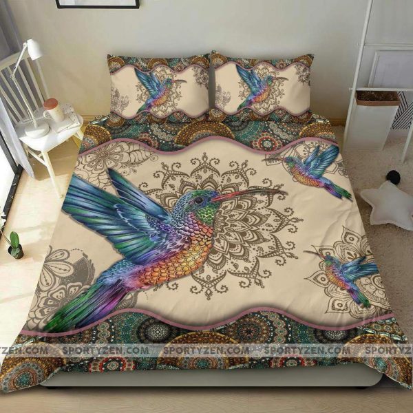 Colorful Hummingbird Mandala Perfect Gifts For Hummingbird Lover Gifts For Birthday Christmas Thanksgiving Duvet Cover Bedroom Sets Comfortable Bedding Sets
