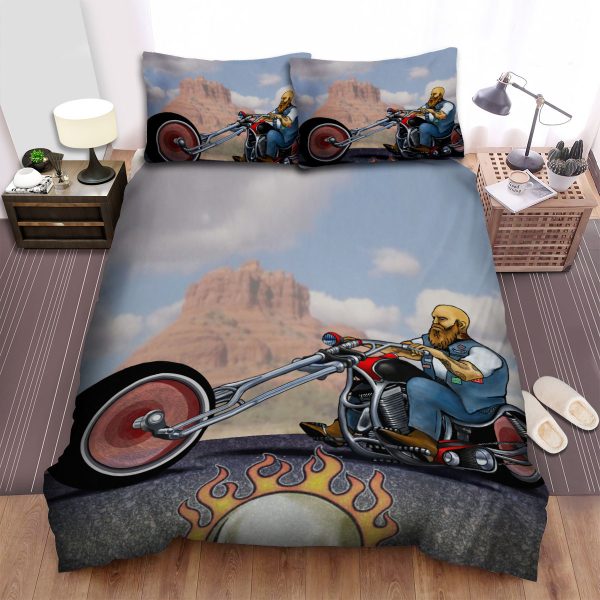 The Chariot Biker Artwork Duvet Cover Bedroom Sets Comfortable Bedding Sets