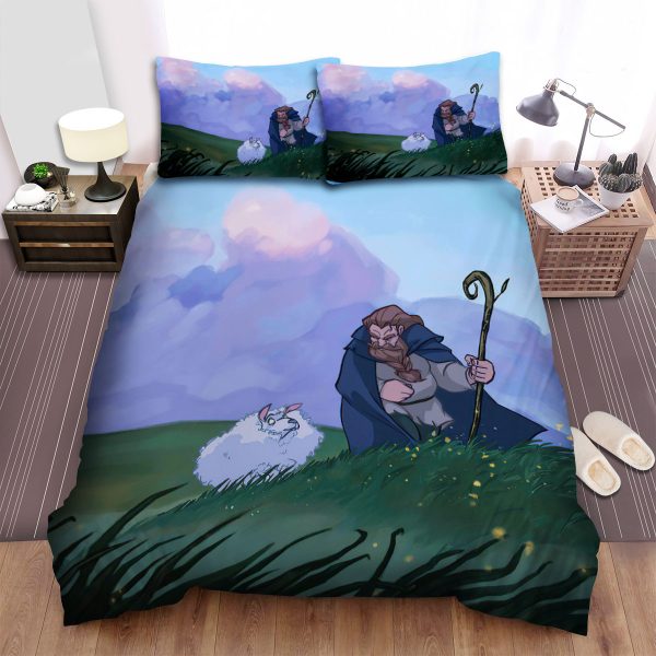 The Sheep And The Old Farmerr Tshirt Duvet Cover Bedroom Sets Comfortable Bedding Sets