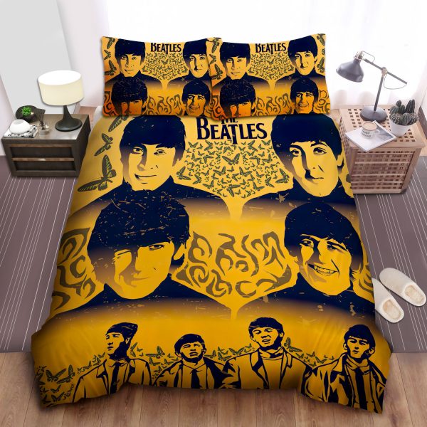 The Beatles Members Vintage Sketch Portrait Duvet Cover Bedroom Sets Comfortable Bedding Sets