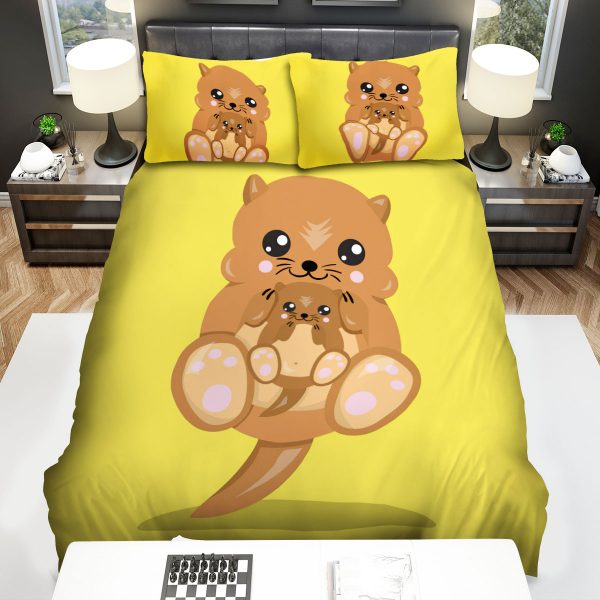 The Wildlife - The Otter In Mommy's Arms Duvet Cover Bedroom Sets Comfortable Bedding Sets
