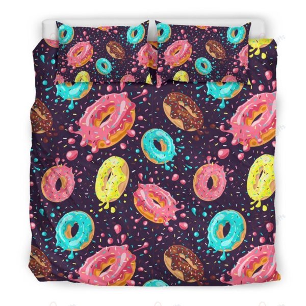Donuts Pattern Duvet Cover Bedroom Sets Comfortable Bedding Sets