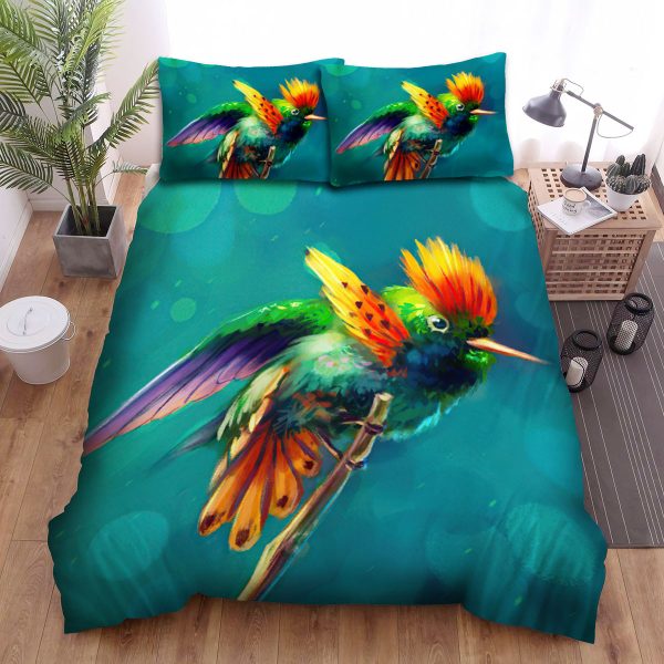 The Wildlife - The Beautiful Hummingbird On A Branch Duvet Cover Bedroom Sets Comfortable Bedding Sets