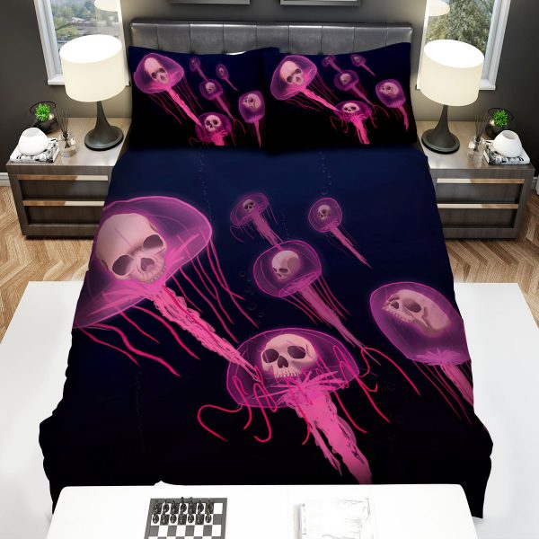 The Wildlife - The Jellyfish Skull Herd Duvet Cover Bedroom Sets Comfortable Bedding Sets